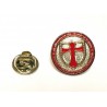 Pin Escudo Cruz Templaria en Rojo