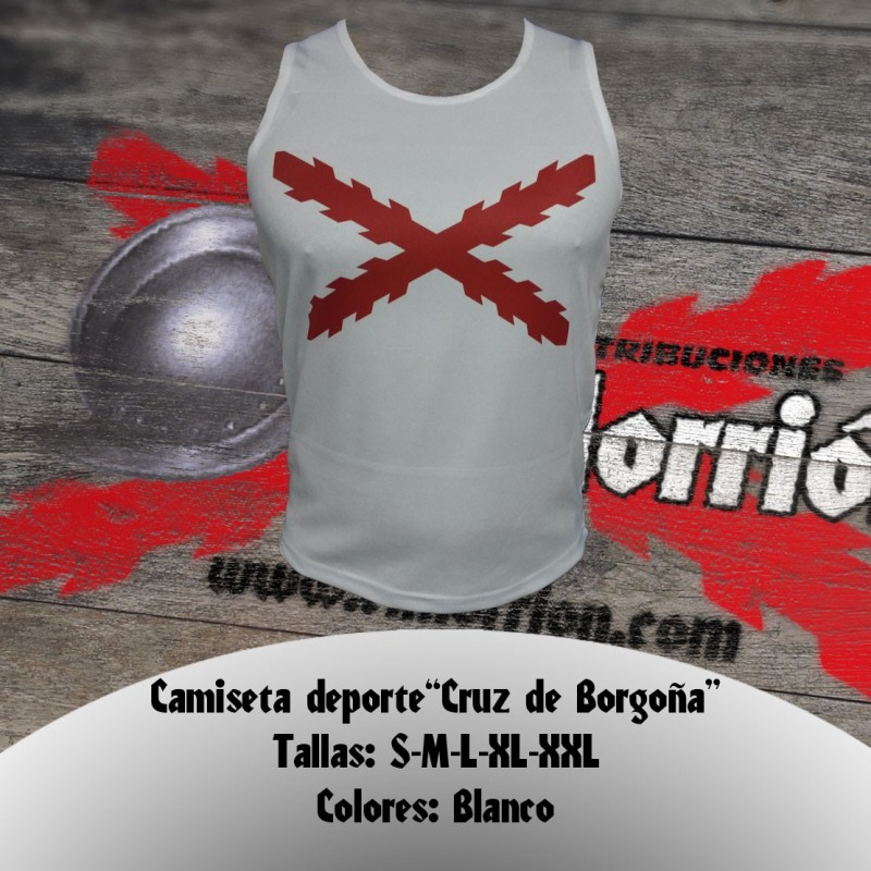 morfina Crueldad Estructuralmente Camiseta deporte "Cruz de Borgoña" (sin mangas)