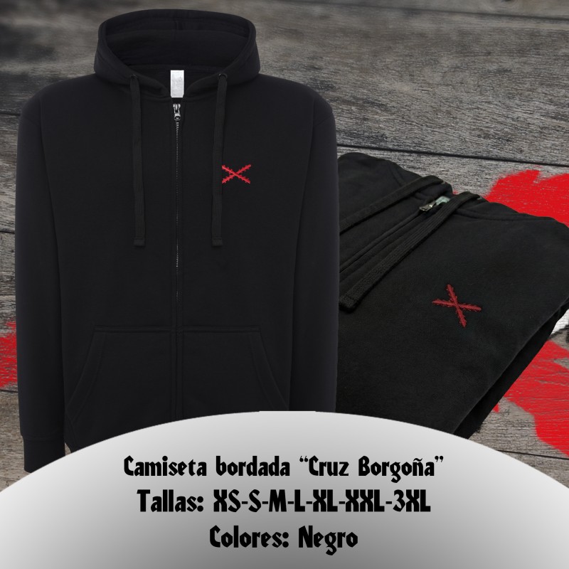 Sudadera bordada "Cruz de Borgoña"