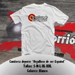 Camiseta deporte " Orgulloso de ser Español "