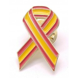 Pin lazo crespón bandera de España.