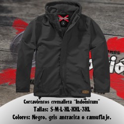 Cortavientos "Indomitum" (cremallera) color negro