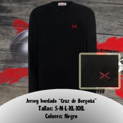 Jersey bordado Cruz de Borgoña