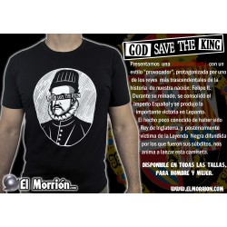 Camiseta mujer God save the king (Felipe II)